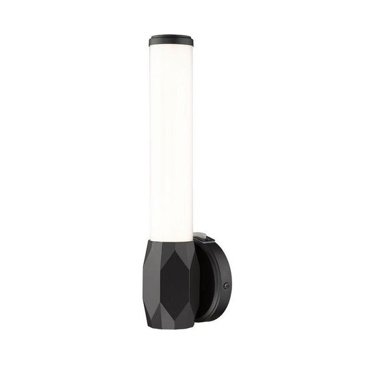 Z-Lite Cooper 5" 1-Light LED Matte Black and Frosted Shade Wall Sconce