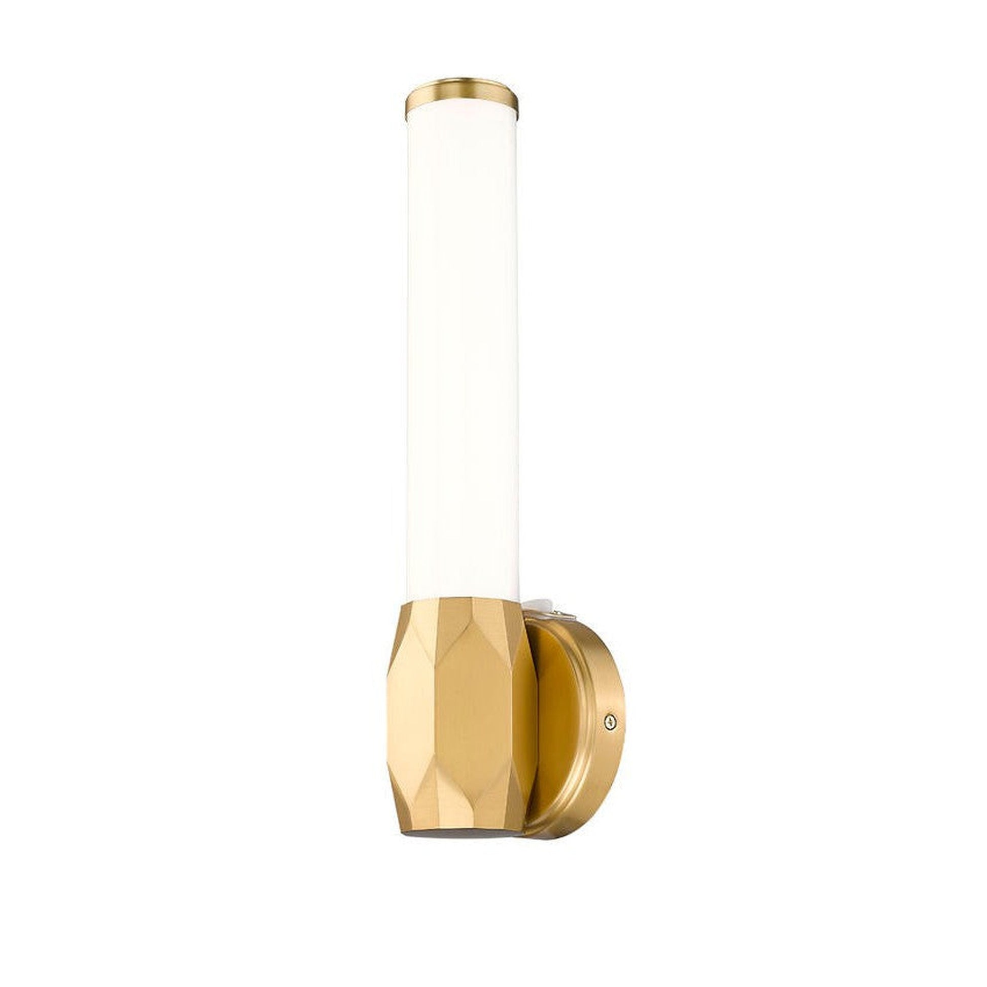 Z-Lite Cooper 5" 1-Light LED Modern Gold and Frosted Shade Wall Sconce