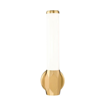 Z-Lite Cooper 5" 1-Light LED Modern Gold and Frosted Shade Wall Sconce