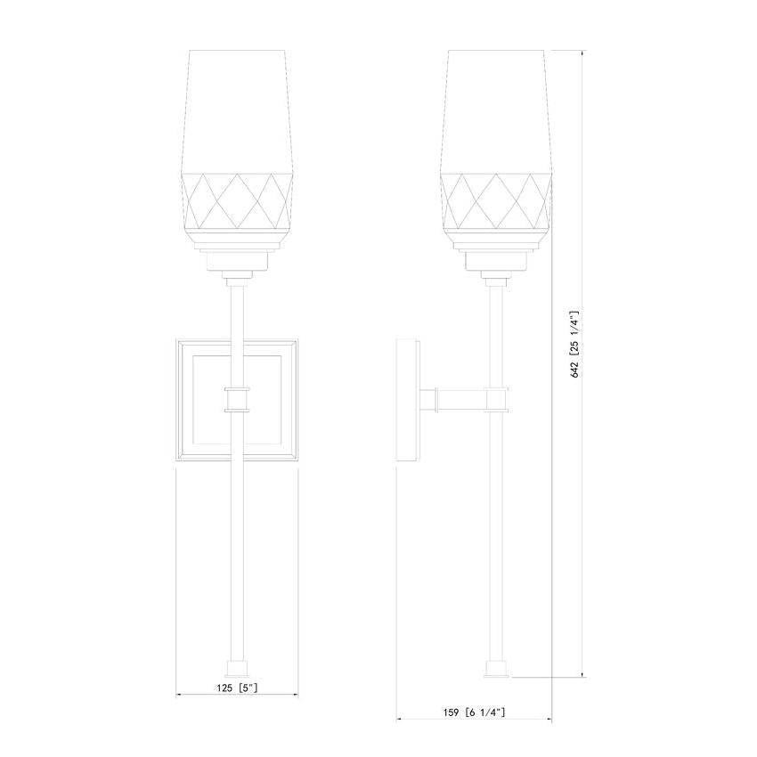Z-Lite Cosmo 5" 1-Light Modern Gold Steel Frame Clear Glass Shade Wall Sconce