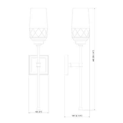 Z-Lite Cosmo 5" 1-Light Modern Gold Steel Frame Clear Glass Shade Wall Sconce