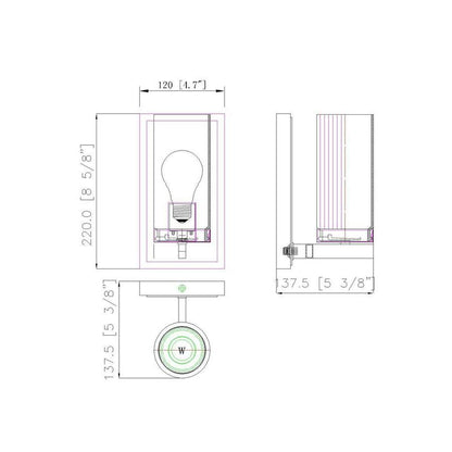 Z-Lite Danica 1-Light Medium Bulb Base Chrome Steel White Glass Shade Wall Sconce