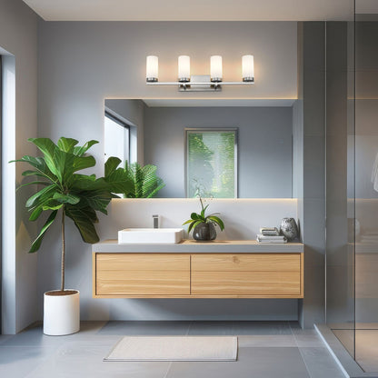 Z-Lite Danica 4-Light Medium Bulb Base Brushed Nickel Steel White Glass Shade Vanity Light