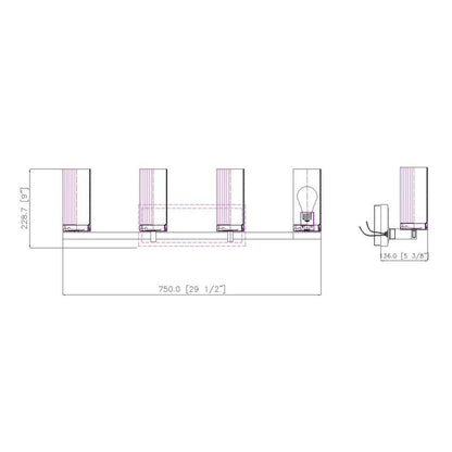Z-Lite Danica 4-Light Medium Bulb Base Chrome Steel White Glass Shade Vanity Light