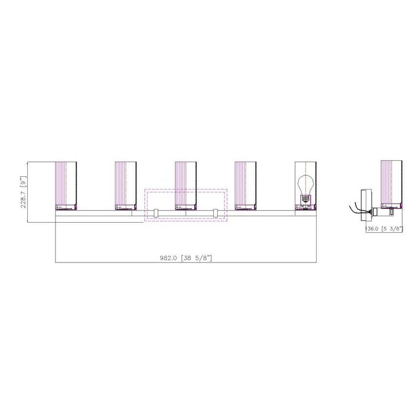 Z-Lite Danica 5-Light Medium Bulb Base Brushed Nickel Steel White Glass Shade Vanity Light