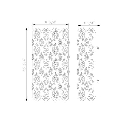 Z-Lite Dealey 2-Light Heirloom Brass Steel and K9 Crystal Shade Wall Sconce