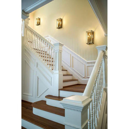 Z-Lite Easton 3-Light Candelabra Rubbed Brass Steel Frame Wall Sconce