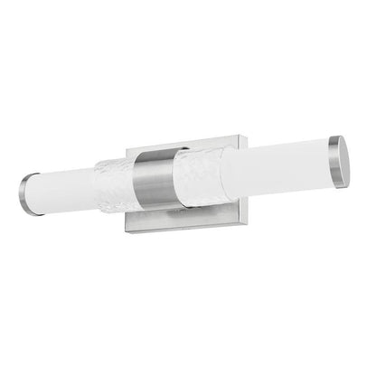 Z-Lite Egon 18" 1-Light LED-Integrated Brushed Nickel Steel Matte Opal Glass Shade Vanity Lighting