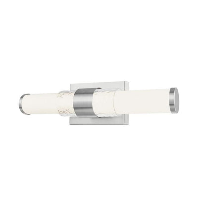 Z-Lite Egon 18" 1-Light LED-Integrated Brushed Nickel Steel Matte Opal Glass Shade Vanity Lighting