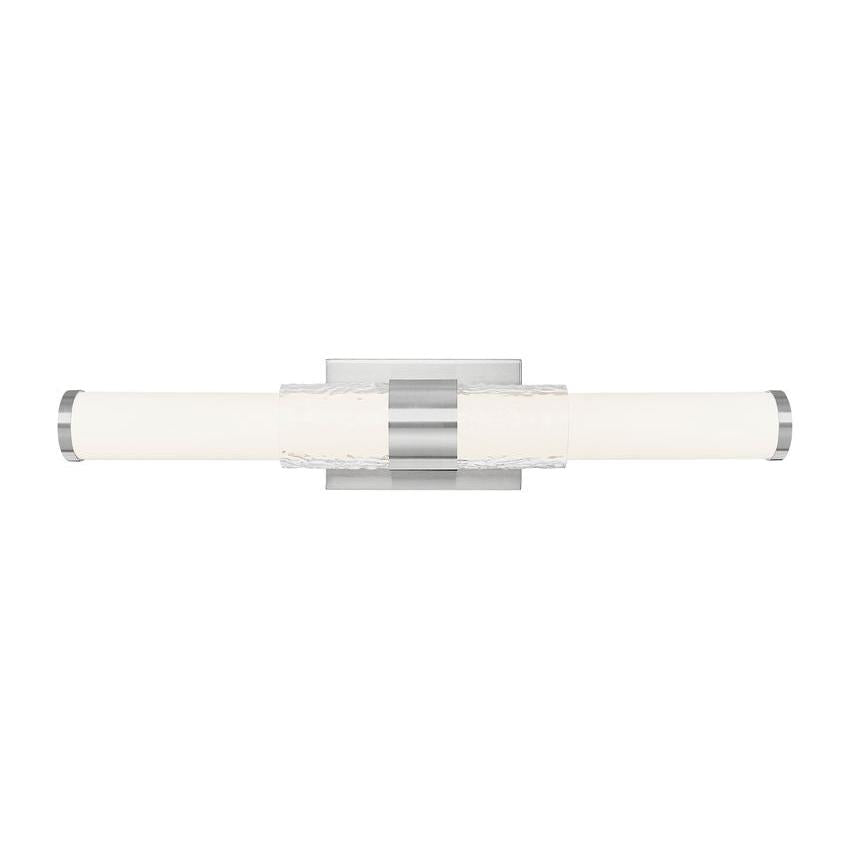 Z-Lite Egon 25" 1-Light LED-Integrated Brushed Nickel Steel Matte Opal Glass Shade Vanity Lighting