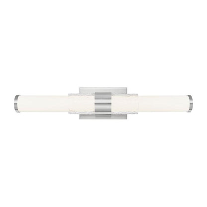 Z-Lite Egon 25" 1-Light LED-Integrated Brushed Nickel Steel Matte Opal Glass Shade Vanity Lighting