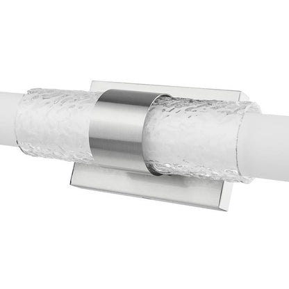 Z-Lite Egon 25" 1-Light LED-Integrated Brushed Nickel Steel Matte Opal Glass Shade Vanity Lighting
