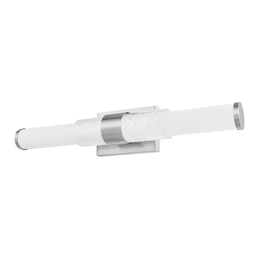 Z-Lite Egon 25" 1-Light LED-Integrated Brushed Nickel Steel Matte Opal Glass Shade Vanity Lighting