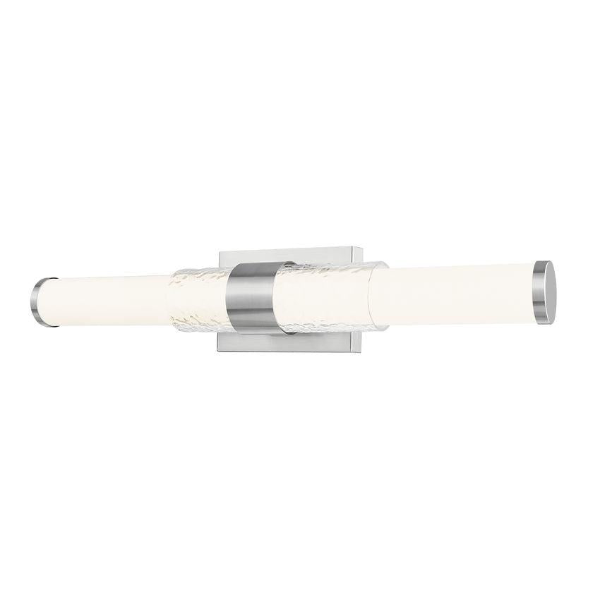 Z-Lite Egon 25" 1-Light LED-Integrated Brushed Nickel Steel Matte Opal Glass Shade Vanity Lighting