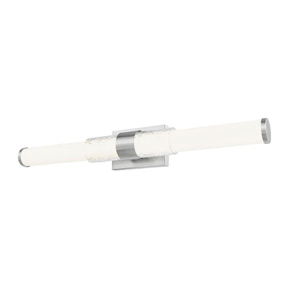 Z-Lite Egon 32" 1-Light LED-Integrated Brushed Nickel Steel Matte Opal Glass Shade Vanity Lighting