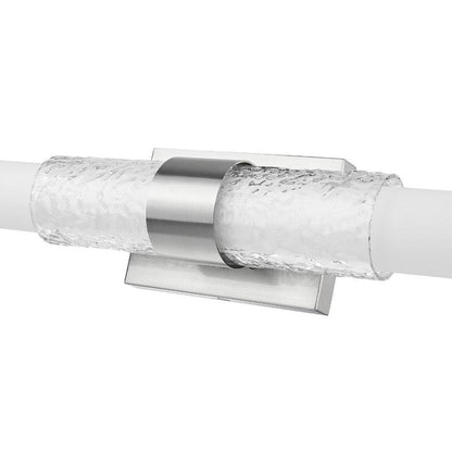 Z-Lite Egon 32" 1-Light LED-Integrated Brushed Nickel Steel Matte Opal Glass Shade Vanity Lighting