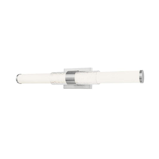 Z-Lite Egon 32" 1-Light LED-Integrated Brushed Nickel Steel Matte Opal Glass Shade Vanity Lighting