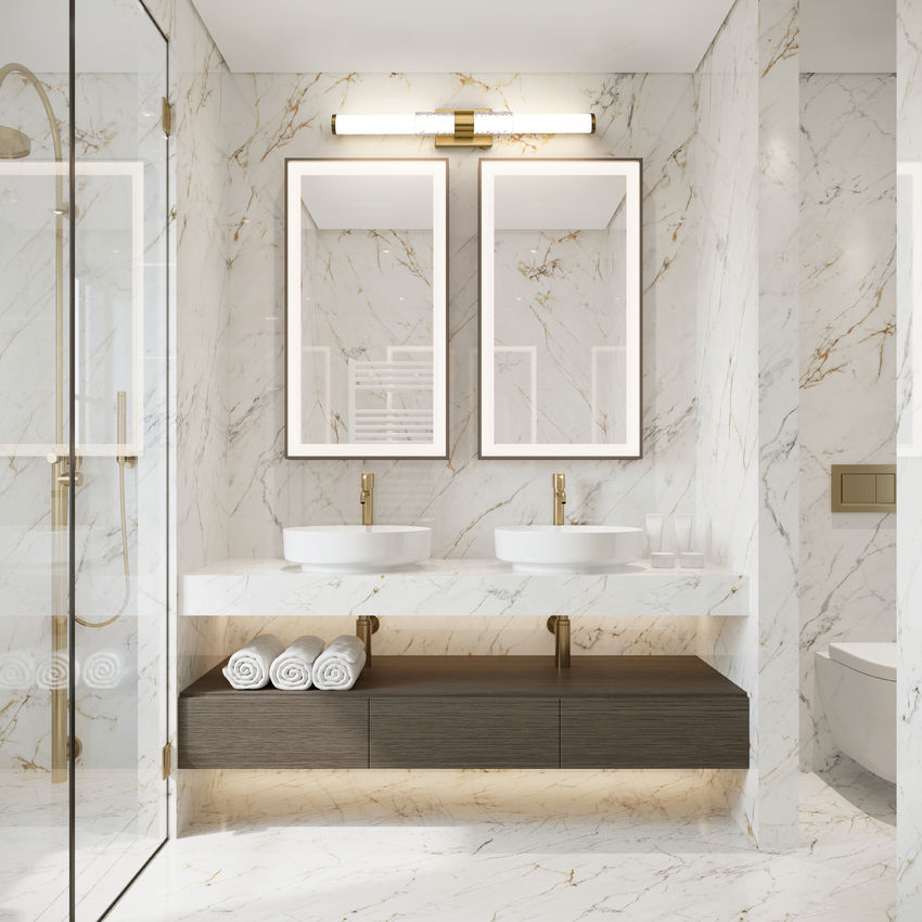 Z-Lite Egon 32" 1-Light LED-Integrated Modern Gold Steel Matte Opal Glass Shade Vanity Lighting