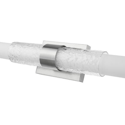 Z-Lite Egon 40" 1-Light LED-Integrated Brushed Nickel Steel Matte Opal Glass Shade Vanity Lighting