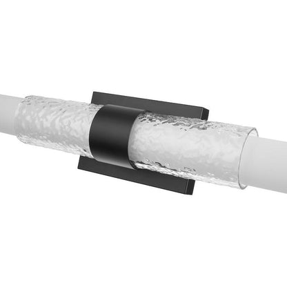 Z-Lite Egon 40" 1-Light LED-Integrated Matte Black Steel Matte Opal Glass Shade Vanity Lighting