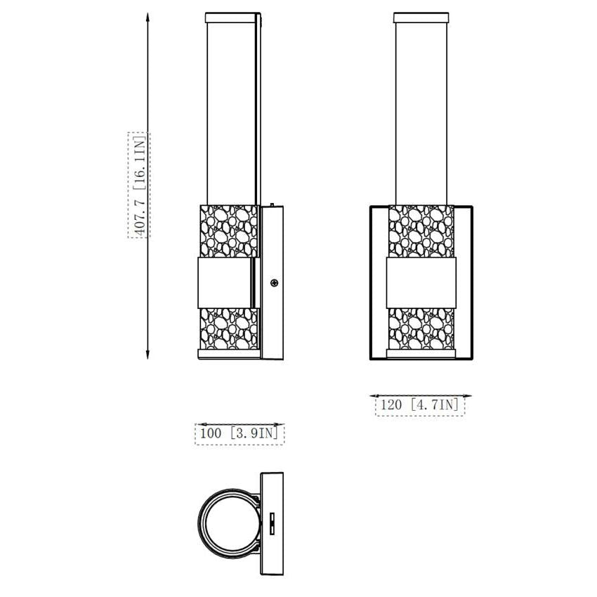 Z-Lite Egon 5" 1-Light LED-Integrated Modern Gold Steel Matte Opal Glass Shade Wall Sconce