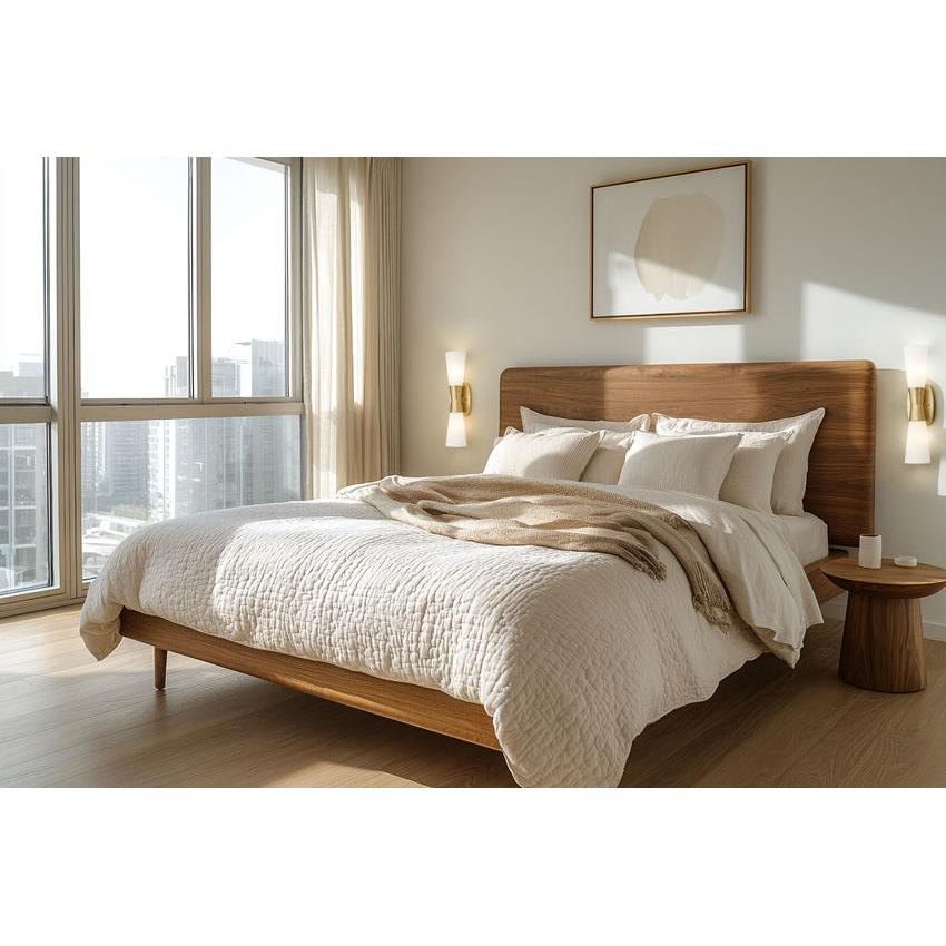 Z-Lite Emrys 4504-2S-MGLD 2-Light Modern Gold Steel Frame White Opal Glass Shade Wall Sconce