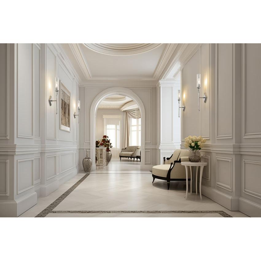 Z-Lite Esme 7" 1-Light Brushed Nickel Frame Clear Glass Shade Wall Sconce