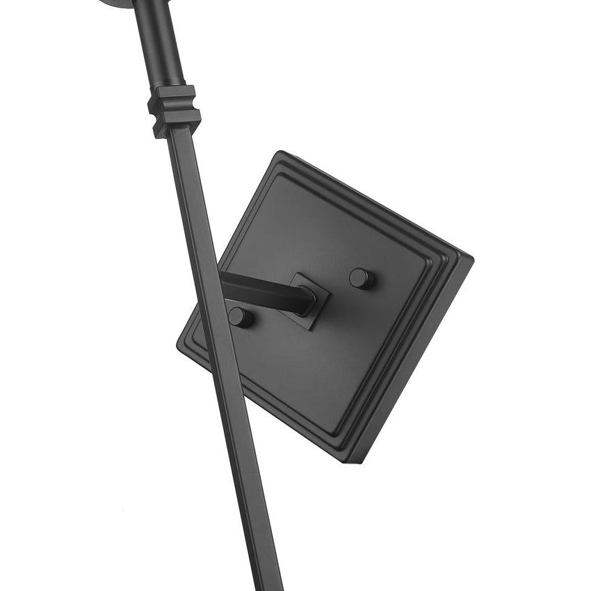 Z-Lite Esme 7" 1-Light Matte Black Frame Clear Glass Shade Wall Sconce