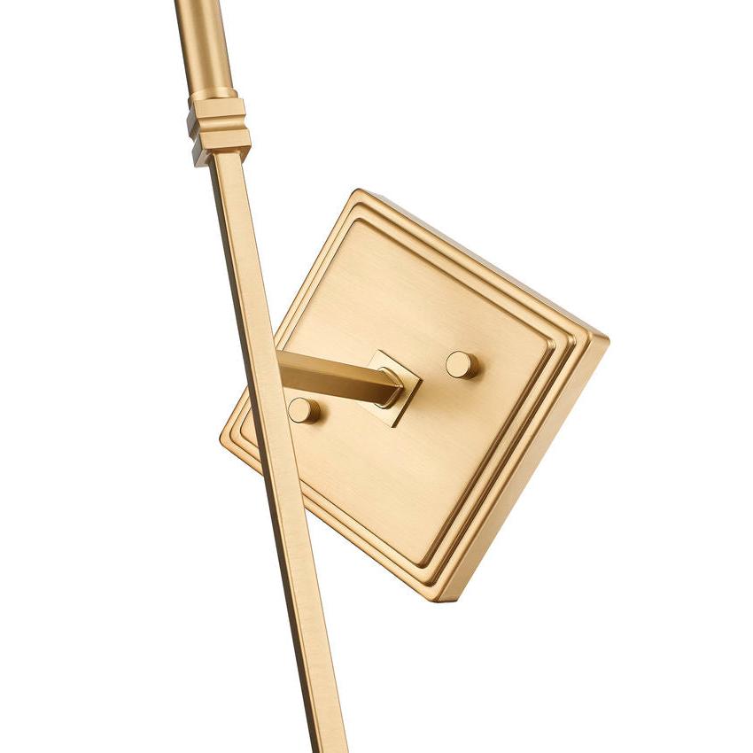 Z-Lite Esme 7" 1-Light Modern Gold Frame Clear Glass Shade Wall Sconce