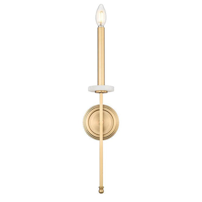 Z-Lite Gaultier 5" 1-Light Mordern Gold Steel Frame Wall Sconce