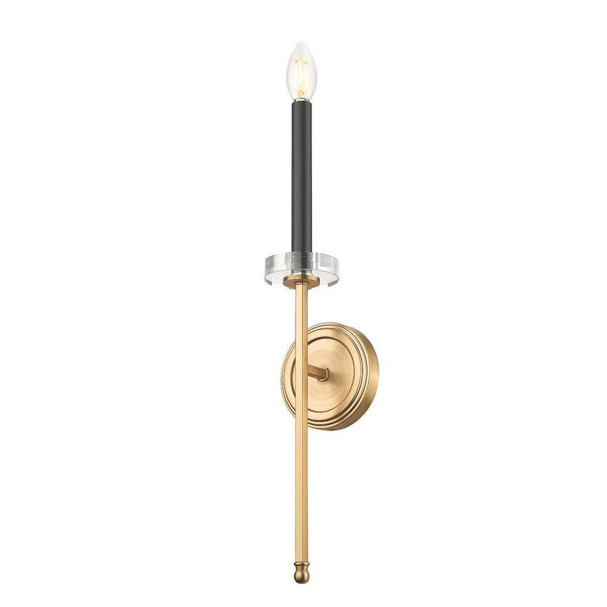 Z-Lite Gaultier 5" 1-Light Mordern Gold Steel Frame Wall Sconce