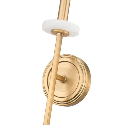 Z-Lite Gaultier 5" 1-Light Mordern Gold Steel Frame Wall Sconce