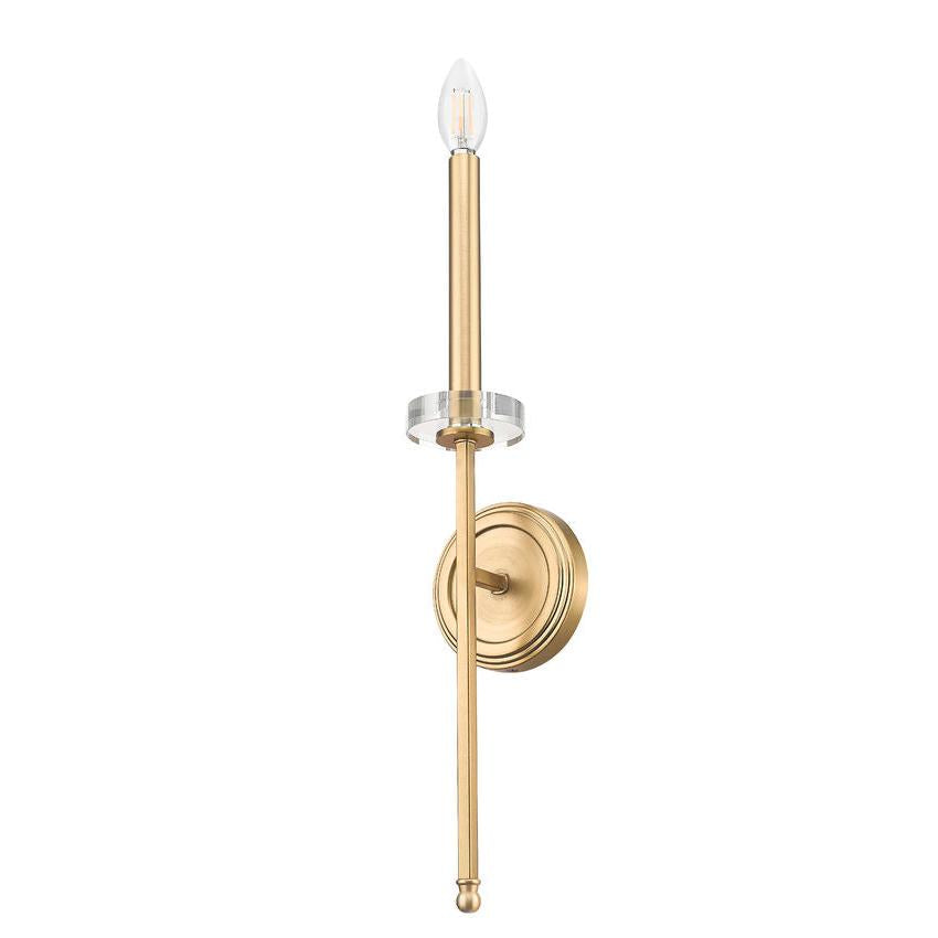 Z-Lite Gaultier 5" 1-Light Mordern Gold Steel Frame Wall Sconce