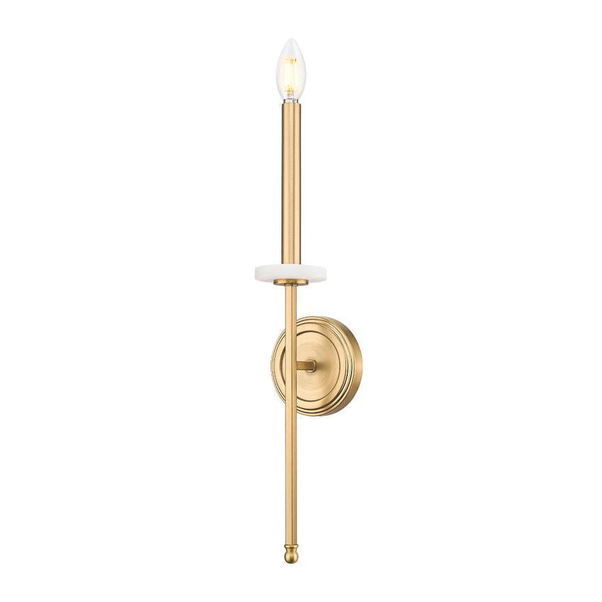 Z-Lite Gaultier 5" 1-Light Mordern Gold Steel Frame Wall Sconce
