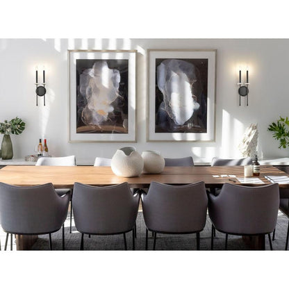 Z-Lite Gaultier 8" 2-Light Matte Black and Mordern Gold Steel Frame Wall Sconce