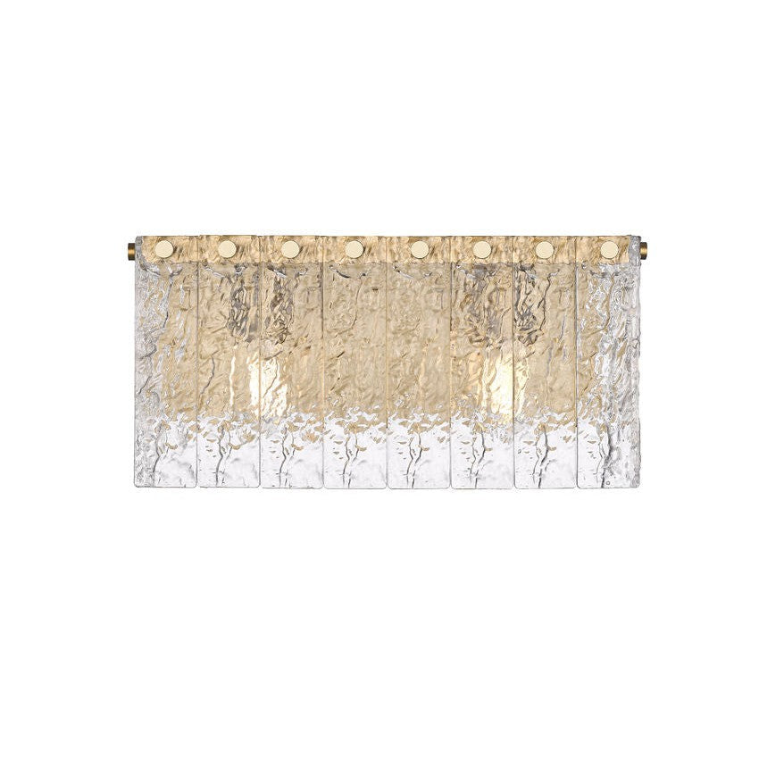 Z-Lite Glacier 15" 2-Light Modern Gold Clear Glass Shade Vanity Light