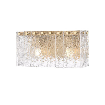 Z-Lite Glacier 15" 2-Light Modern Gold Clear Glass Shade Vanity Light