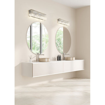 Z-Lite Glacier 24" 3-Light Chrome Clear Glass Shade Vanity Light