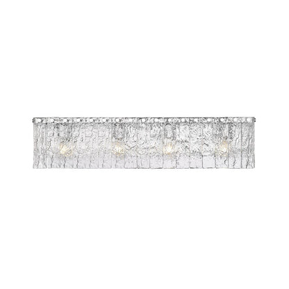 Z-Lite Glacier 31" 4-Light Chrome Clear Glass Shade Vanity Light