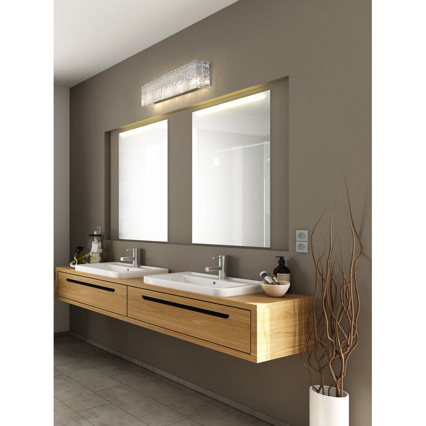 Z-Lite Glacier 37" 5-Light Chrome Clear Glass Shade Vanity Light