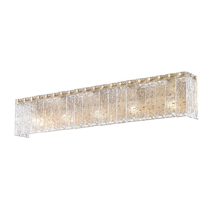 Z-Lite Glacier 37" 5-Light Modern Gold Clear Glass Shade Vanity Light