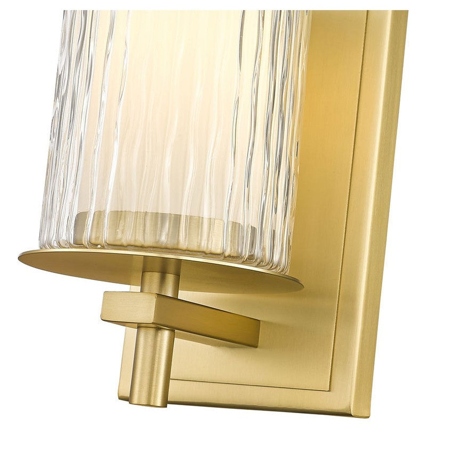 Z-Lite Grayson 5" 1-Light Modern Gold and Clear With Etched Opal Glass Shade Wall Sconce