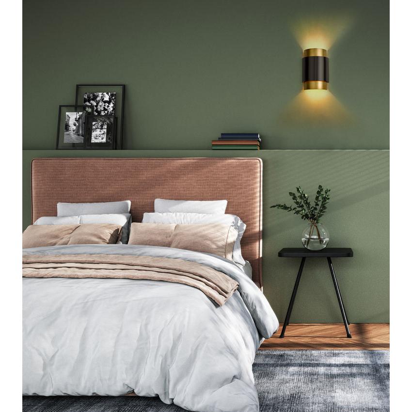 Z-Lite Harlech 2-Light Bronze and Rubbed Brass Steel Wall Sconce