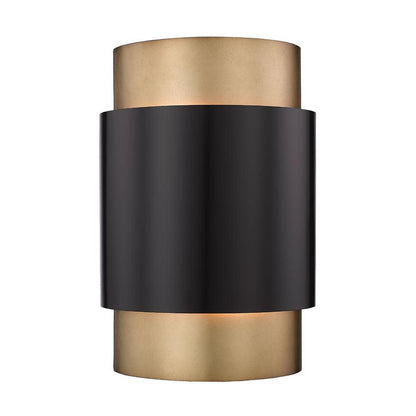 Z-Lite Harlech 2-Light Bronze and Rubbed Brass Steel Wall Sconce