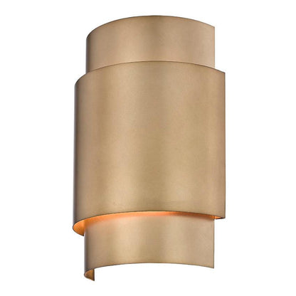 Z-Lite Harlech 2-Light Rubbed Brass Steel Wall Sconce