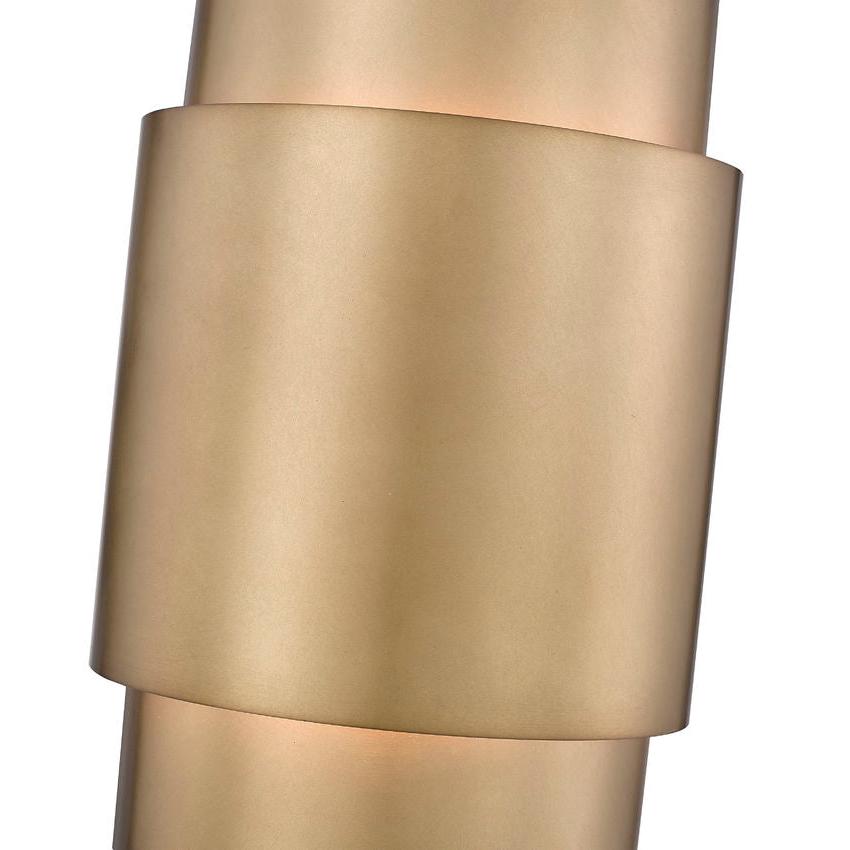 Z-Lite Harlech 2-Light Rubbed Brass Steel Wall Sconce