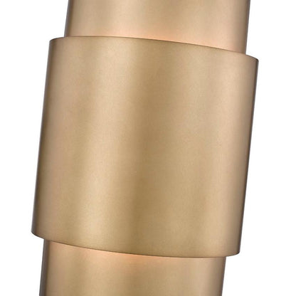 Z-Lite Harlech 2-Light Rubbed Brass Steel Wall Sconce
