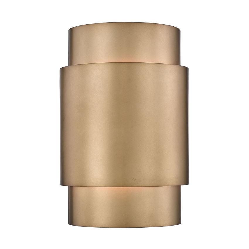 Z-Lite Harlech 2-Light Rubbed Brass Steel Wall Sconce