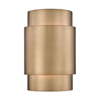 Z-Lite Harlech 2-Light Rubbed Brass Steel Wall Sconce