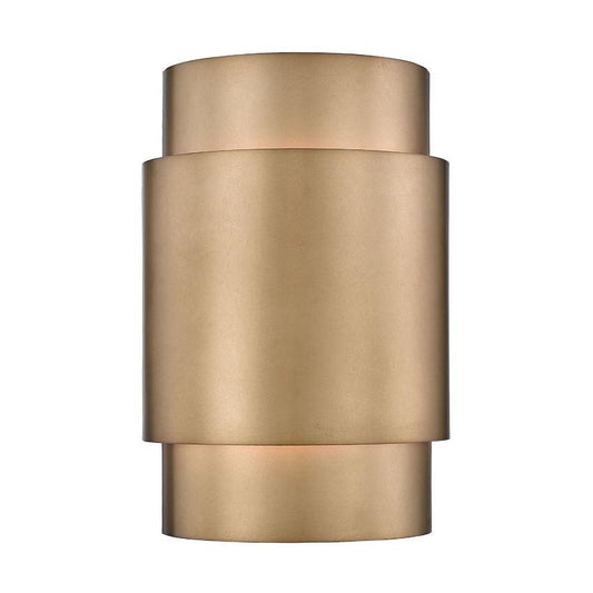 Z-Lite Harlech 2-Light Rubbed Brass Steel Wall Sconce